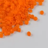 Бисер стекло 6/0 "Матовый полупрозрачный. Гранат" 30 гр