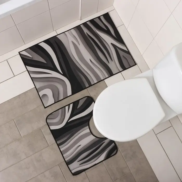 Коврики для ванной и туалета Доляна «Песок», 2 шт: 50×80 см, 50×40 см Коврики для ванной и туалета Доляна «Песок», 2 шт: 50×80 см, 50×40 см