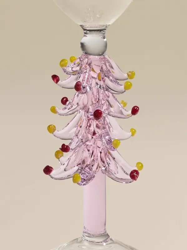 Бокал для шампанского SL-Home &laquo;Ёлочный&raquo;, 250 мл, 6&times;25.2 см, стекло, прозрачный, розовый