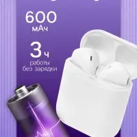 Наушники беспроводные Luazon i9S, TWS, вкладыши, Bluetooth 5.0, 50/600 мАч, белые
