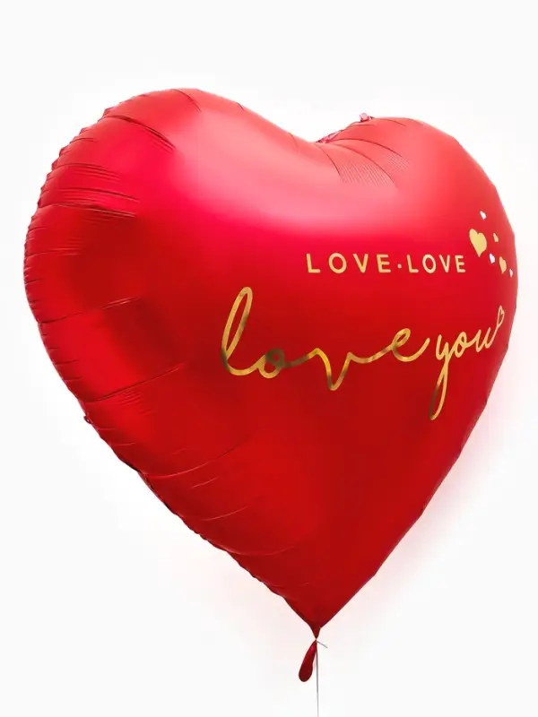 Воздушный шар фольгированный 63" &laquo;Сердце, красное"