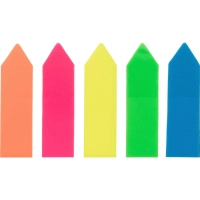 Клейкие закладки пласт. 5цв.по 20л. 12ммх44 Attache стрелки