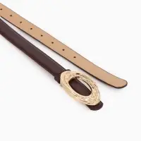 Ремень жен 04-01-01-04, Июнь2513, 2,4*0,3*110 см, без винта, пряж золото, гвоздик, корич Ремень жен 04-01-01-04, Июнь2513, 2,4*0,3*110 см, без винта, пряж золото, гвоздик, корич