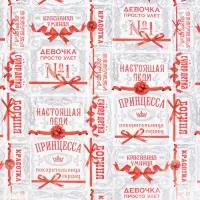 Бумага упаковочная глянцевая "Принцесса", 100 х 70 см