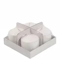 Свеча столбик, набор 4 шт., 7&times;7.5 см, белый