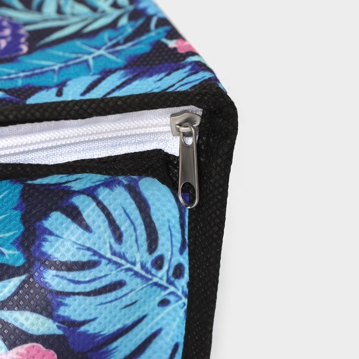 Кофр для хранения вещей &laquo;Тропики&raquo;, 45&times;30&times;20 см, цвет синий