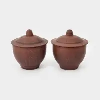 Горшочки для запекания, набор 2 шт., 600 мл, 12&times;13 см, красная глина