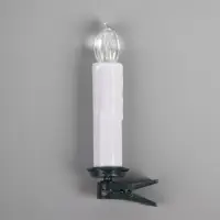 Светодиодные свечи на прищепках 10 см, 10 штук, от батареек ААх1, пульт ДУ, свечение мульти (RGB)