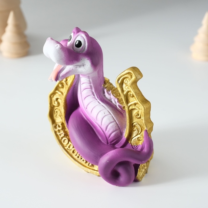 Копилка полистоун Копилка полистоун "Змейка на подкове" 8х7х11 см