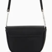 Сумка женская мессенджер TEXTURA на магните, 15&times;6&times;13 см, чёрная