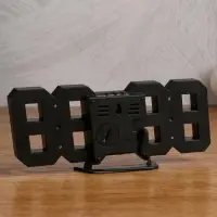 Часы электронные настольные &laquo;Цифры&raquo;, с подвесом, синяя индикация, 16.5&times;6&times;3 см, от USB