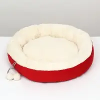 Лежанка &laquo;Снежок&raquo;, 56&times;46&times;13 см, красная