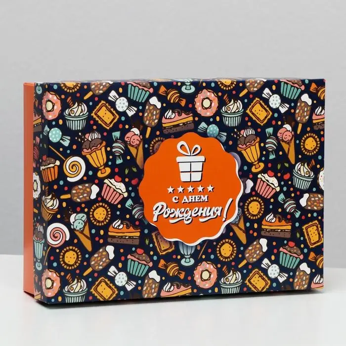 Подарочная коробка сборная «Сладости», 21×15×5.7 см Подарочная коробка сборная «Сладости», 21×15×5.7 см
