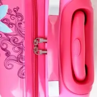 Чемодан детский на колёсах 29 л (XS), на молнии, розовый