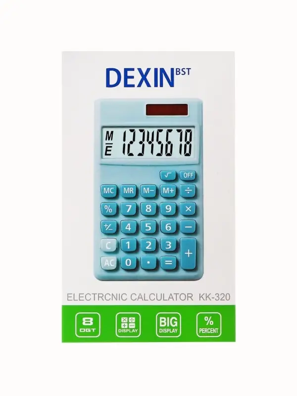 Калькулятор карманный 08-разрядный, корпус желтый