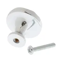 Ручка кнопка CAPPIO RK001, d=32 мм, цвет хром, набор 10 шт.