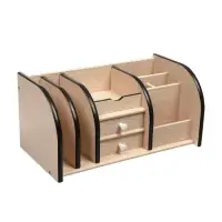 Органайзер 7 секций, 2 выдвижных ящика, венге/дуб молочный, 30&times;16&times;15 см