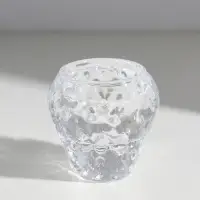Подсвечник стекло на 1 свечу "Бутон. Лёд" прозрачный d=3,5 см 6х6х6 см