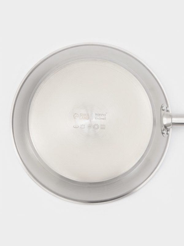 Сковорода d=34 см, h=6 см, толщина стенки 0,6 мм, индукция, дно al+fe+al