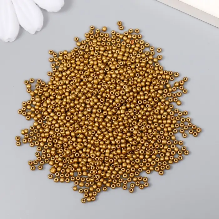 Бисер стекло 12/0  Бисер стекло 12/0 "Золотой" 15 гр МИКС