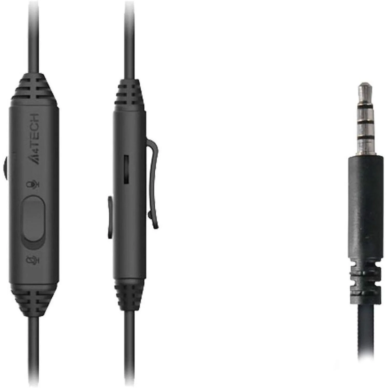 Гарнитура A4Tech Fstyler (FH100I (STONE BLACK)) черный 1.8м накладные