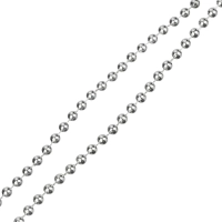 Бусы новогодние  из полистирола Серебрянная / 270х0,5см арт.94067