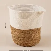 Корзина для белья плетеная круглая SL Home Orden, хлопок, гиацинт, 35&times;40 см