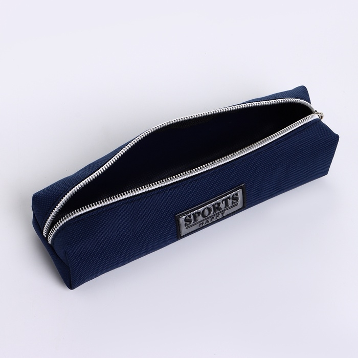 Косметичка-пенал на молнии, цвет синий Косметичка-пенал на молнии, цвет синий