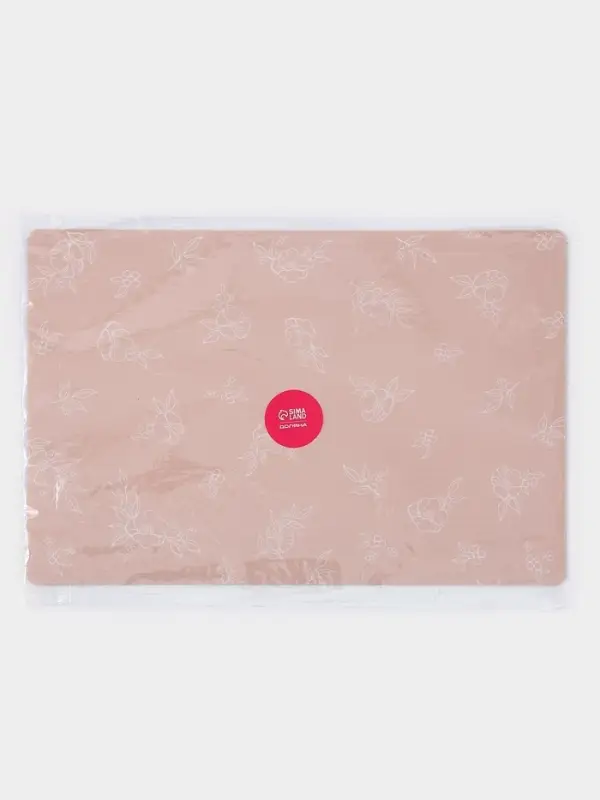 Коврик для сушки посуды Доляна Flowers, влаговпитывающий, 46&times;30.5 см, розовый