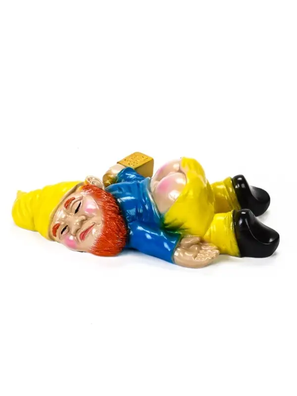 Садовая фигура из гипса &laquo;Рыжий пьяный гном&raquo;, 23&times;16&times;7 см