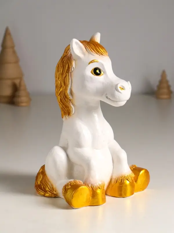 Копилка Копилка "Радостный конь" 20 см, белый