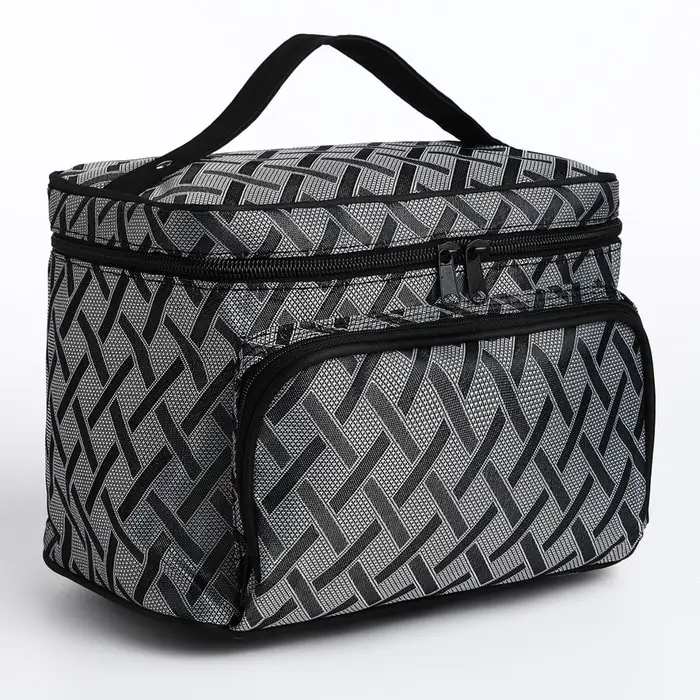 Косметичка на молнии, цвет серый