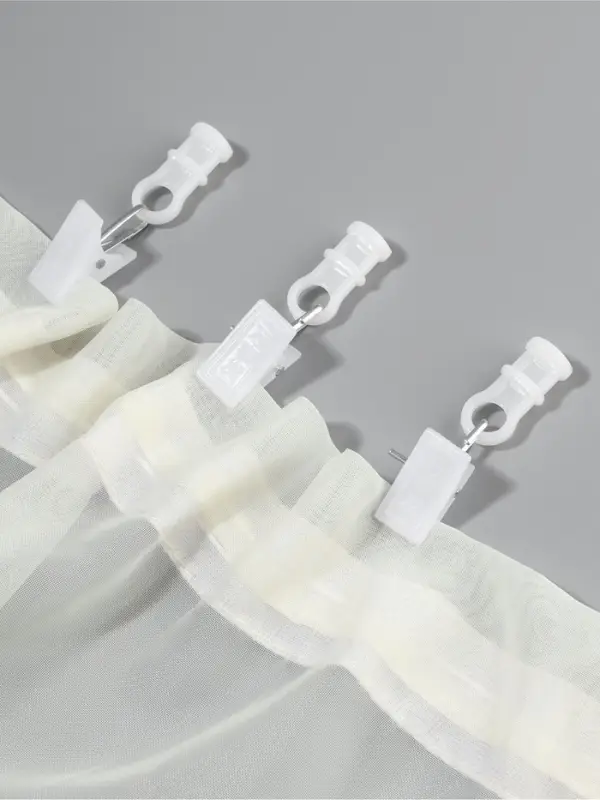 Набор для штор: бегунок 10 шт., зажимы 10 шт., белый