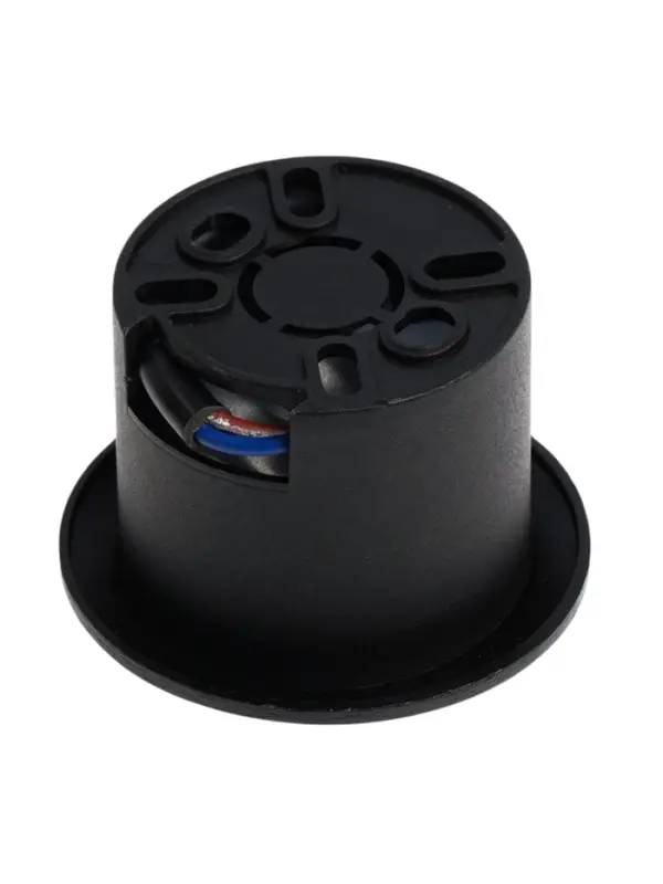 Встраиваемый светильник для лестницы, IP65, 3 Вт, 6500К, 50&times;50 мм, круглый, чёрный, свечение холодное белое