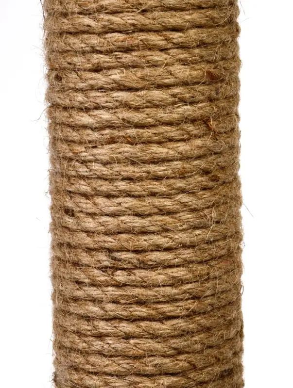 Когтеточка - столбик Petmil &laquo;Релакс&raquo;, 60&times;35&times;35 см, с полкой - лежанкой и игрушкой, джут, серая