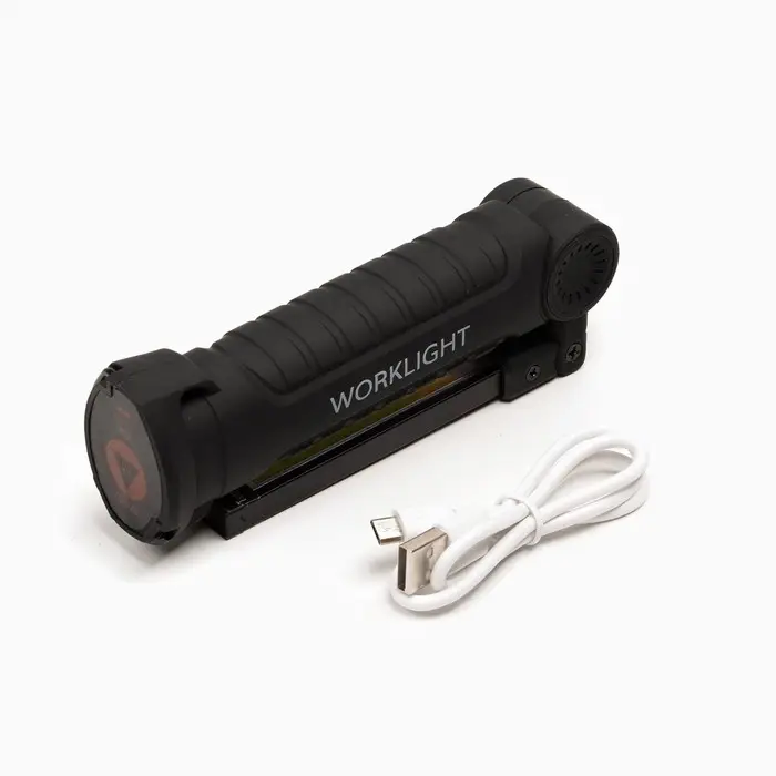 Фонарь рабочий аккумуляторный, 5 Вт, 1200 мАч, COB, LED, 3 режима, 14.5&times;4.8 см