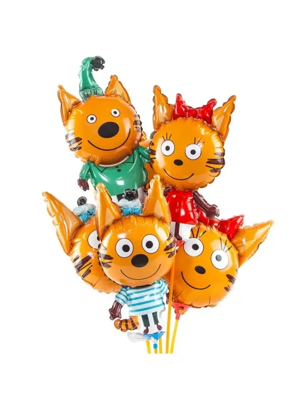 Воздушные шары фольгированные 13" &laquo;Три Кота. Коржик&raquo;, фигура, 5 шт.