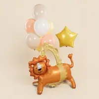 Воздушный шар фольгированный 3D 39" &laquo;Цирк. Смелый лев&raquo;, только под воздух