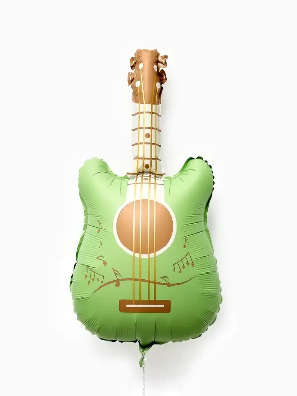 Воздушный шар фольгированный 35" "Гитара" цвет зеленый