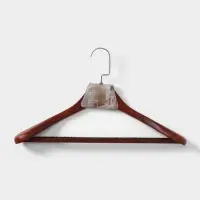 Плечики - вешалка для одежды LaDо́m Bois, 45&times;25.5&times;5.5 см, с перекладиной, широкие плечики, дерево