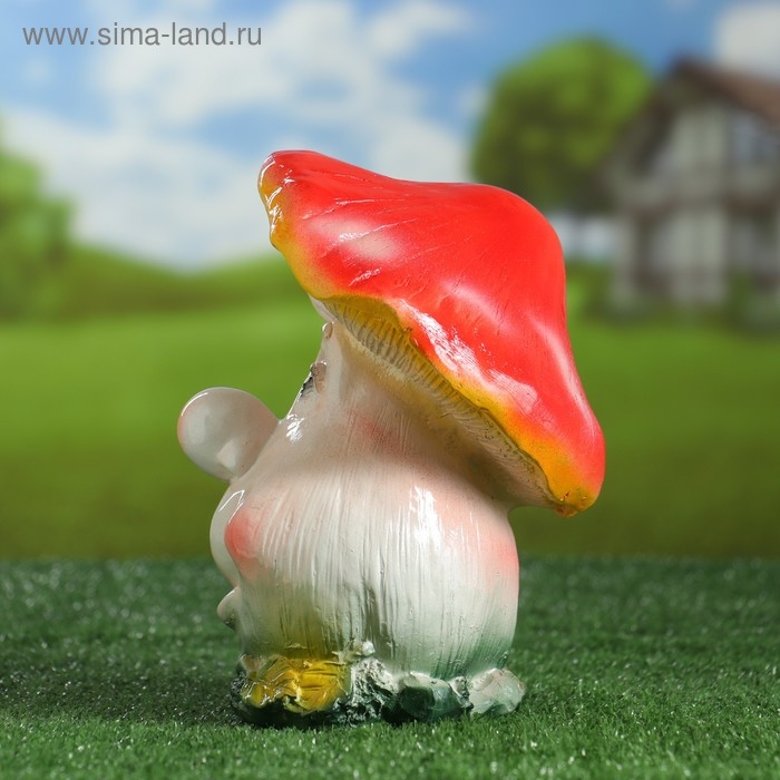 Садовая фигура  Садовая фигура "Гриб с лицом" 23см