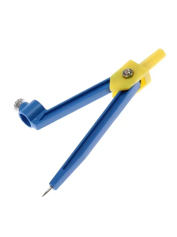 Циркуль пластиковый Calligrata, 110 мм, с карандашом, универсальный держатель &laquo;козья ножка&raquo;, в ПВХ, МИКС