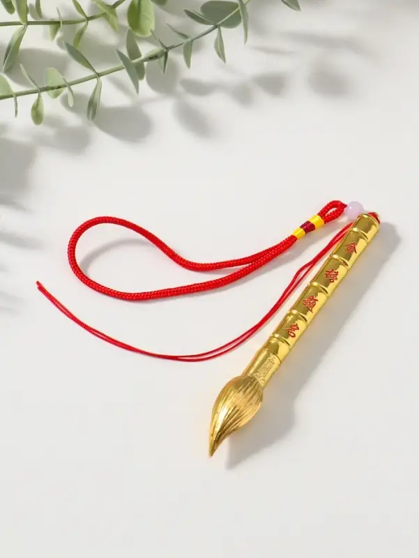 Набор нэцкэ фигурок 2 шт. &laquo;Пагода литературы&raquo;, металл под золото, подарочные