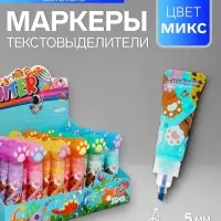 Маркер-текстовыделитель &laquo;Лапка&raquo;, скошенный наконечник, узел 5 мм, МИКС