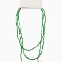Бусы бисерные с подвесами жемчуг &laquo;Нить стекла&raquo;, L=120 см, №2, зелёные