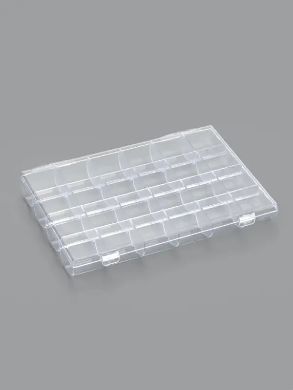 Органайзер для ниток, на 48 шпулек, 18&times;11.5&times;2.5 см, прозрачный