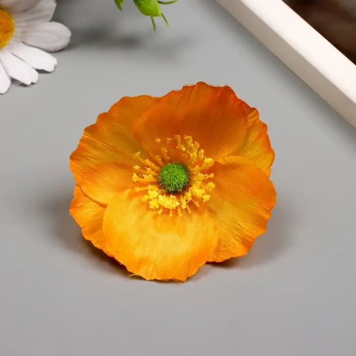 Бутон на ножке для декорирования &laquo;Рудбекия тёмно-жёлтая&raquo;, 6.5&times;6.5 см