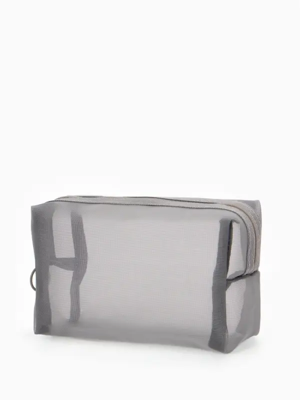 Косметичка дор Сетка 18*7,5*10, отд на молнии, серый Косметичка дор Сетка 18*7,5*10, отд на молнии, серый