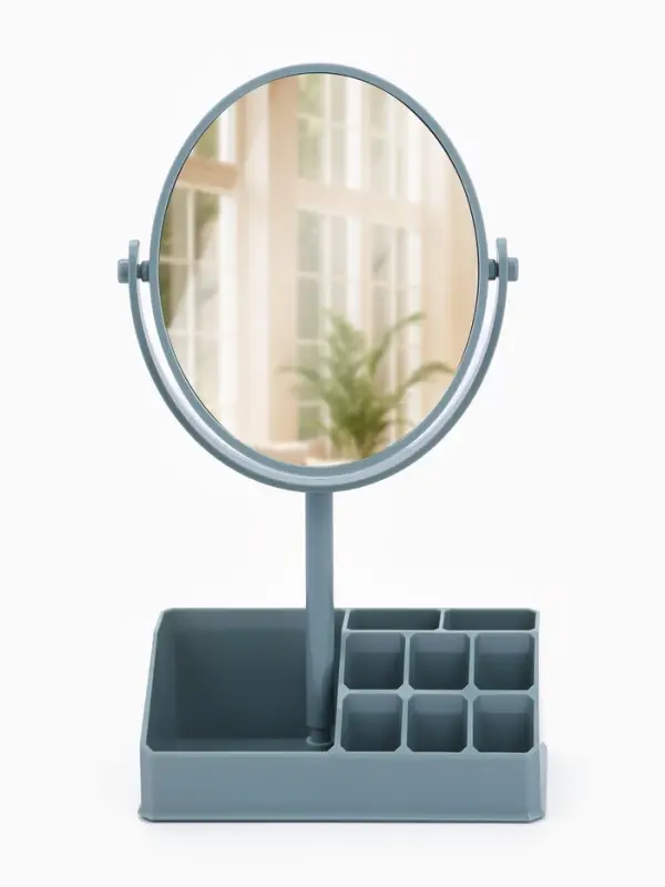 Зеркало с подставкой, с увеличением х2, двустороннее, 16.5&times;30.5 см, (13&times;16 см), МИКС