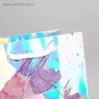 Пакет подарочный голографический, упаковка, &laquo;Enjoy every moment&raquo;, 18 х 23 х 10 см
